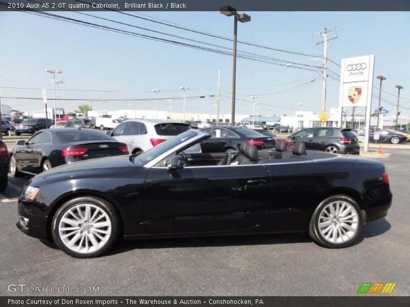 Brilliant Black / Black 2010 Audi A5 2.0T quattro Cabriolet