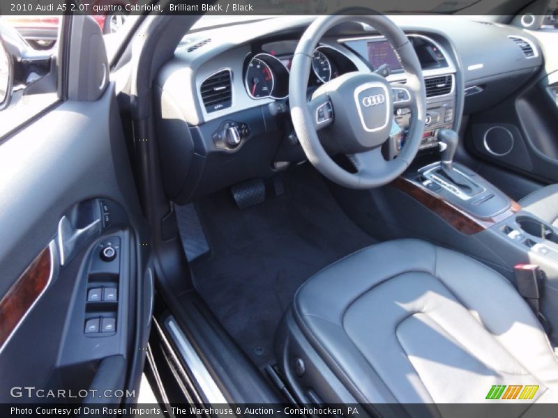 Brilliant Black / Black 2010 Audi A5 2.0T quattro Cabriolet