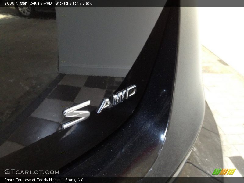 Wicked Black / Black 2008 Nissan Rogue S AWD