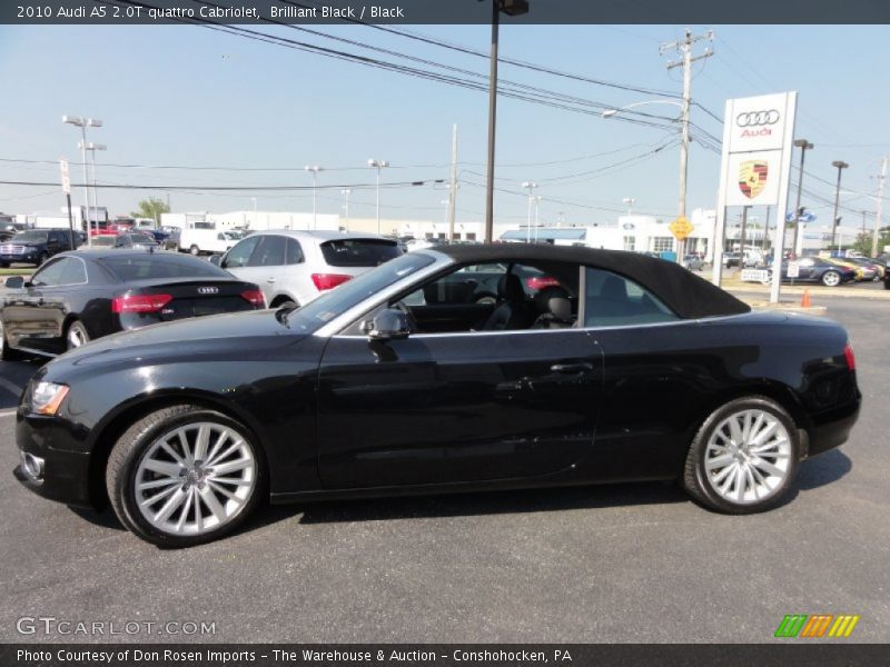 Brilliant Black / Black 2010 Audi A5 2.0T quattro Cabriolet