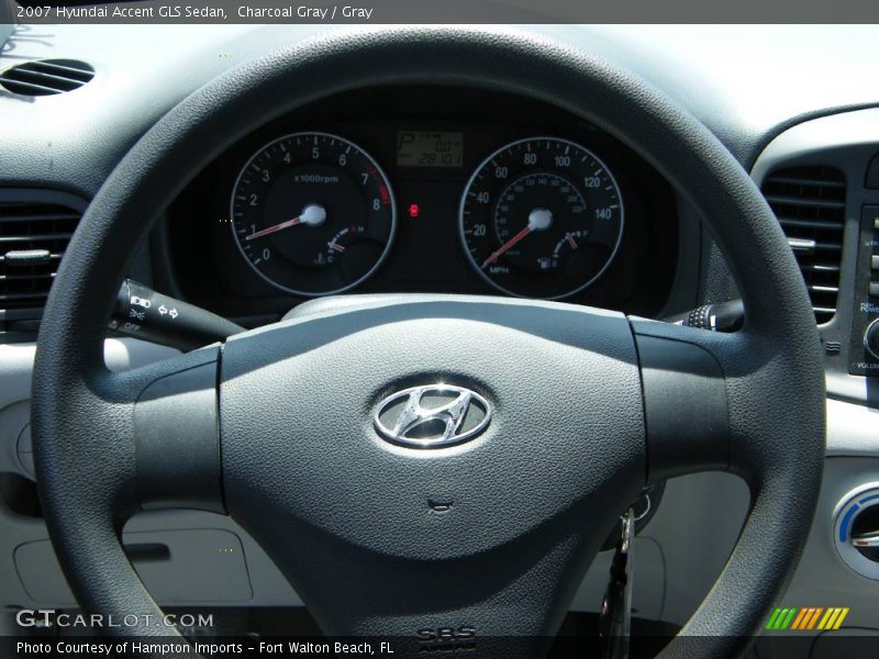 Charcoal Gray / Gray 2007 Hyundai Accent GLS Sedan