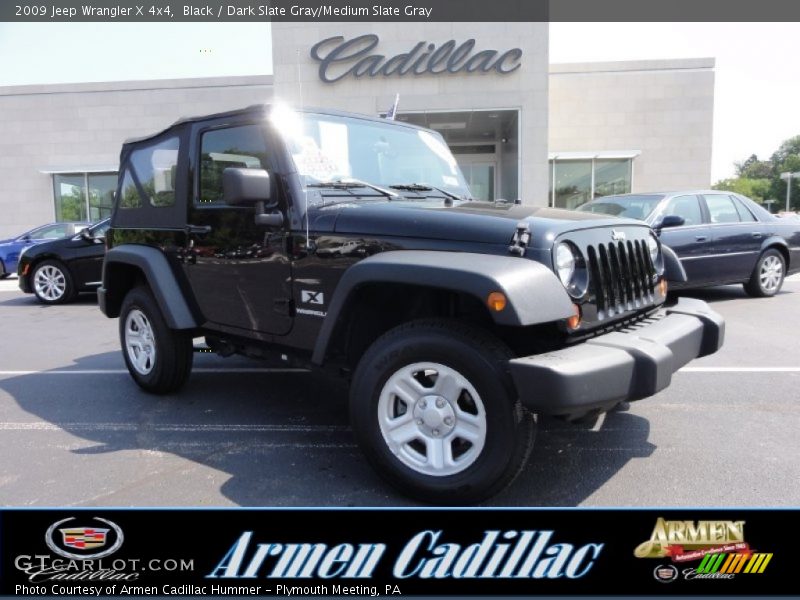 Black / Dark Slate Gray/Medium Slate Gray 2009 Jeep Wrangler X 4x4