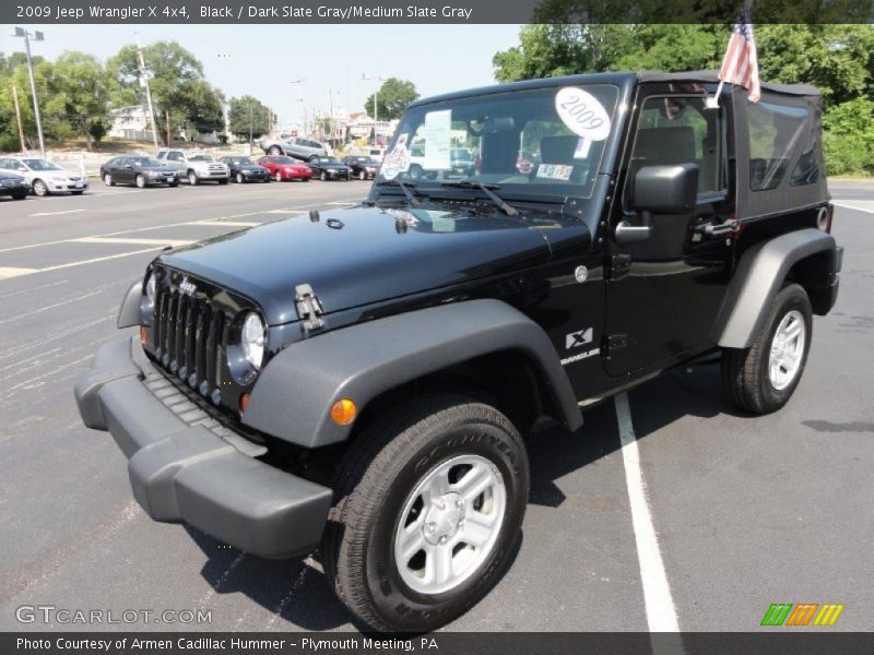 Black / Dark Slate Gray/Medium Slate Gray 2009 Jeep Wrangler X 4x4