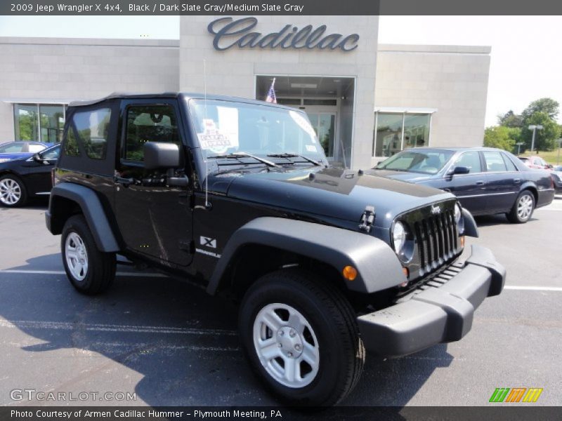 Black / Dark Slate Gray/Medium Slate Gray 2009 Jeep Wrangler X 4x4