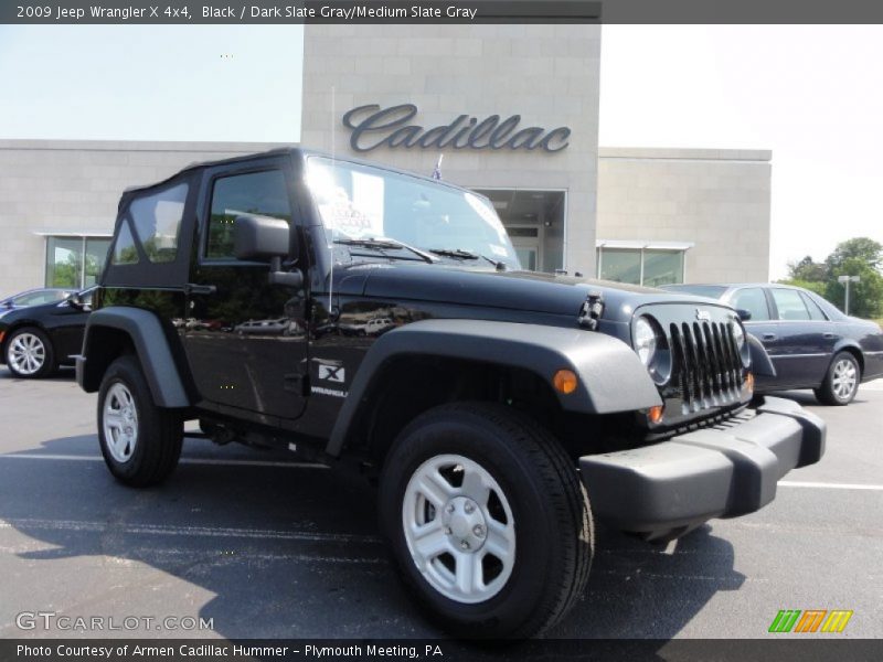 Black / Dark Slate Gray/Medium Slate Gray 2009 Jeep Wrangler X 4x4