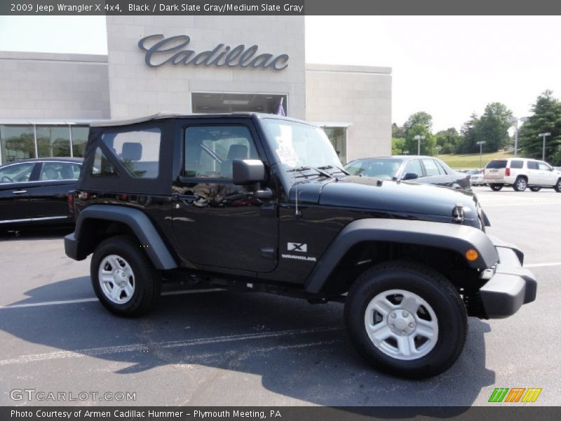 Black / Dark Slate Gray/Medium Slate Gray 2009 Jeep Wrangler X 4x4