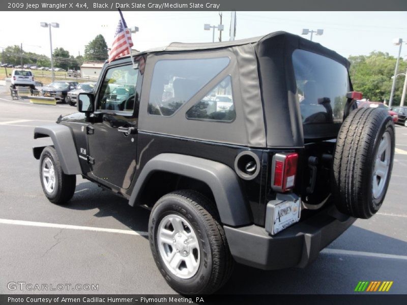 Black / Dark Slate Gray/Medium Slate Gray 2009 Jeep Wrangler X 4x4