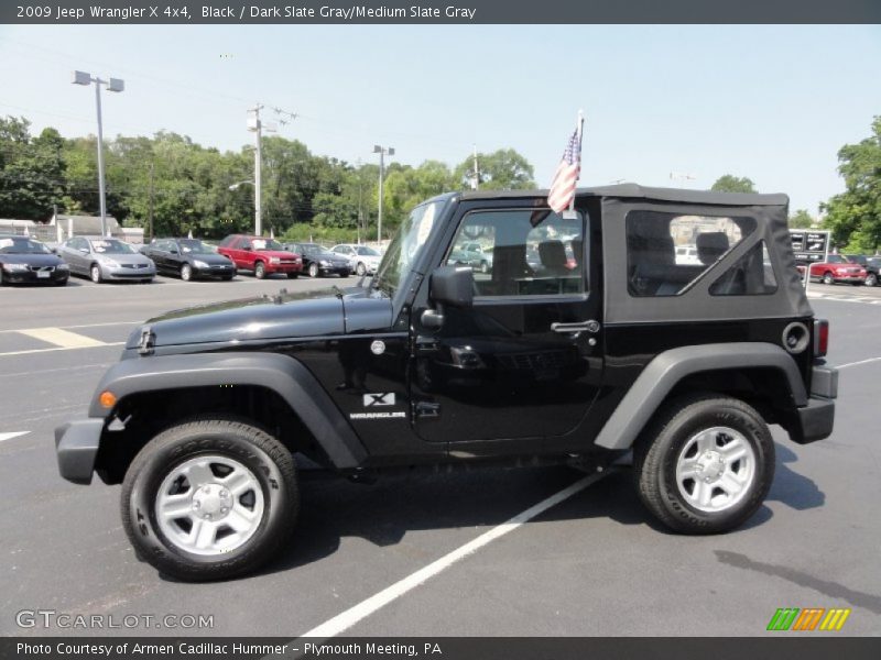 Black / Dark Slate Gray/Medium Slate Gray 2009 Jeep Wrangler X 4x4