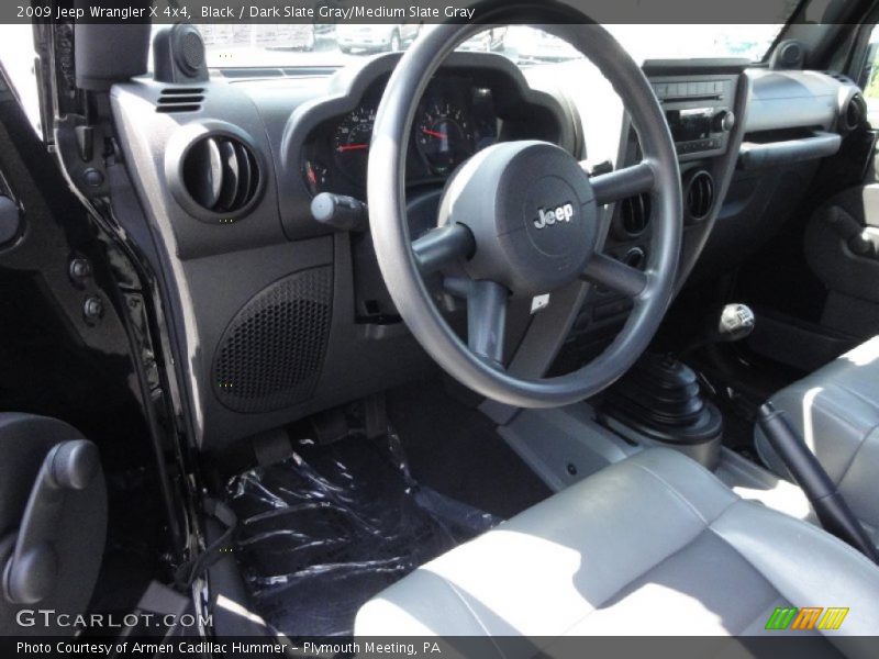 Black / Dark Slate Gray/Medium Slate Gray 2009 Jeep Wrangler X 4x4