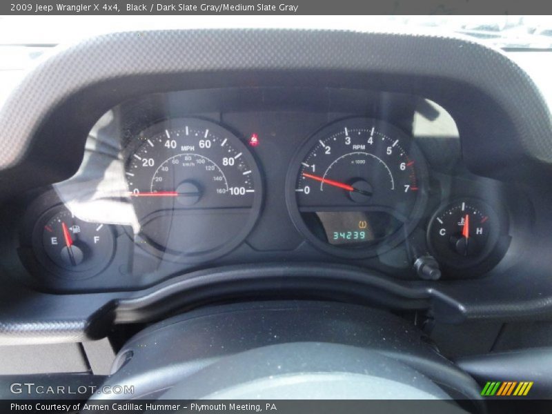 Black / Dark Slate Gray/Medium Slate Gray 2009 Jeep Wrangler X 4x4