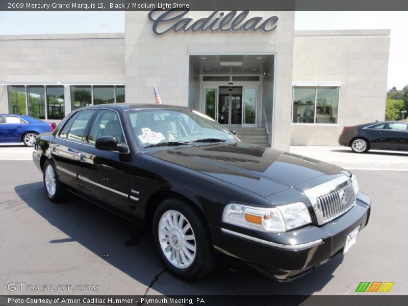 Black / Medium Light Stone 2009 Mercury Grand Marquis LS