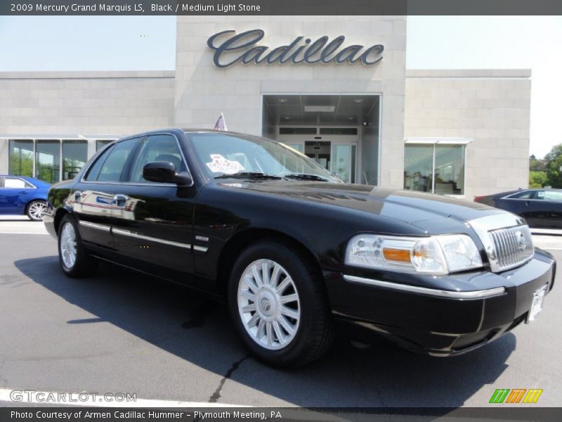 Black / Medium Light Stone 2009 Mercury Grand Marquis LS