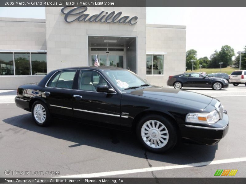 Black / Medium Light Stone 2009 Mercury Grand Marquis LS