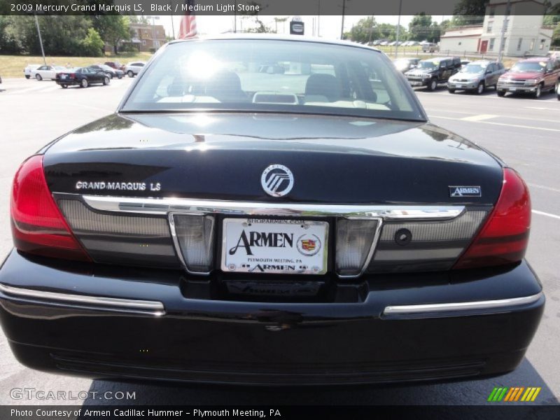 Black / Medium Light Stone 2009 Mercury Grand Marquis LS