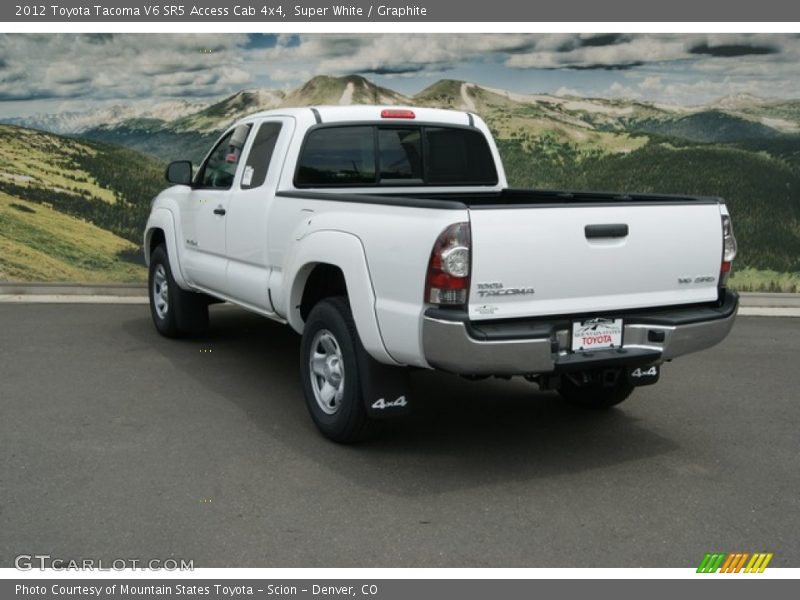Super White / Graphite 2012 Toyota Tacoma V6 SR5 Access Cab 4x4