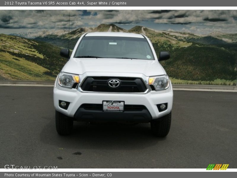 Super White / Graphite 2012 Toyota Tacoma V6 SR5 Access Cab 4x4