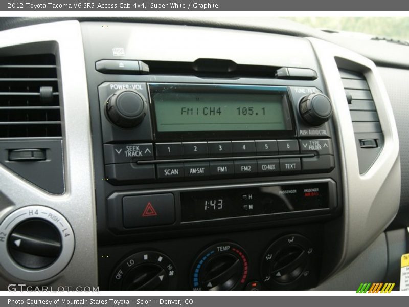 Audio System of 2012 Tacoma V6 SR5 Access Cab 4x4