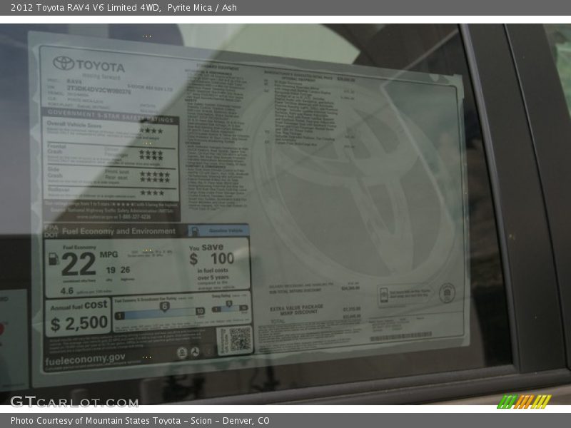 Pyrite Mica / Ash 2012 Toyota RAV4 V6 Limited 4WD