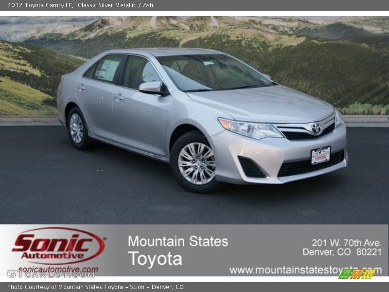 Classic Silver Metallic / Ash 2012 Toyota Camry LE