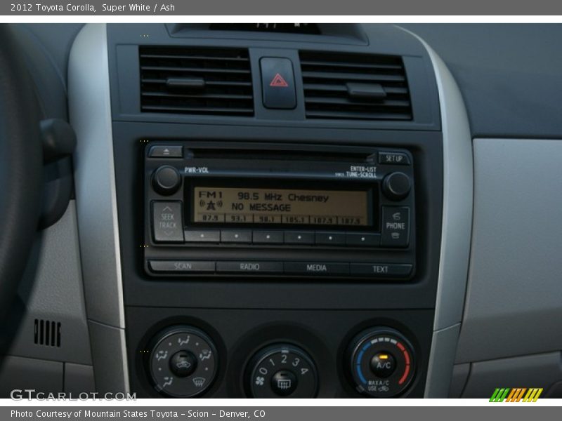 Super White / Ash 2012 Toyota Corolla