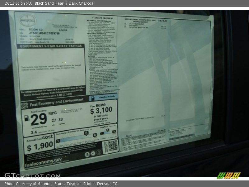 Black Sand Pearl / Dark Charcoal 2012 Scion xD