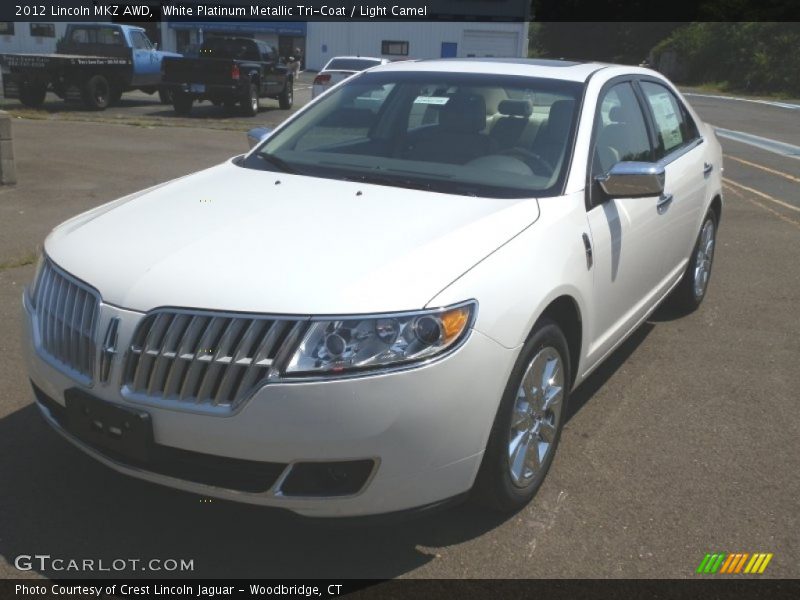 White Platinum Metallic Tri-Coat / Light Camel 2012 Lincoln MKZ AWD