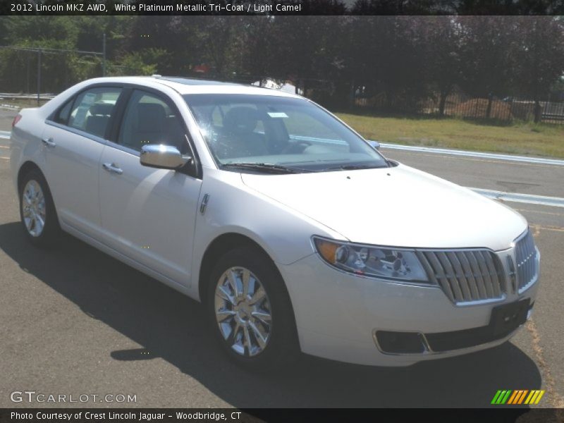 White Platinum Metallic Tri-Coat / Light Camel 2012 Lincoln MKZ AWD