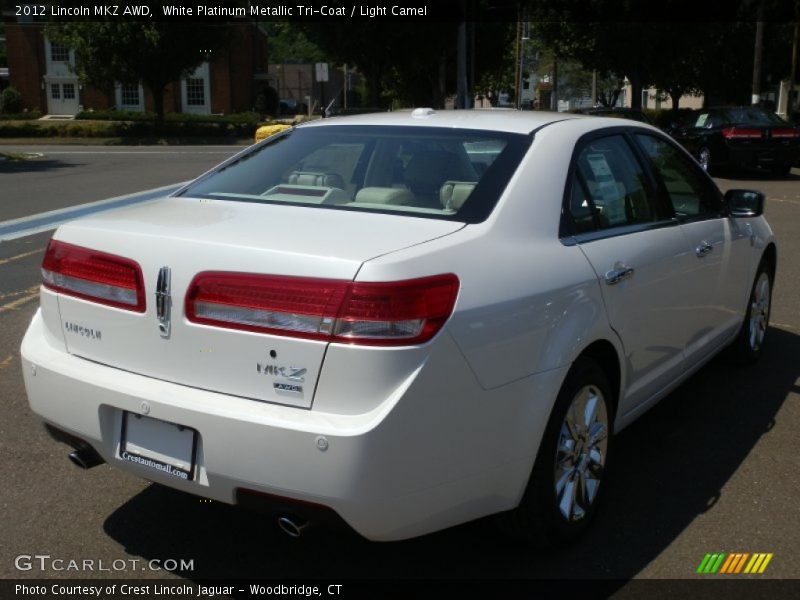 White Platinum Metallic Tri-Coat / Light Camel 2012 Lincoln MKZ AWD