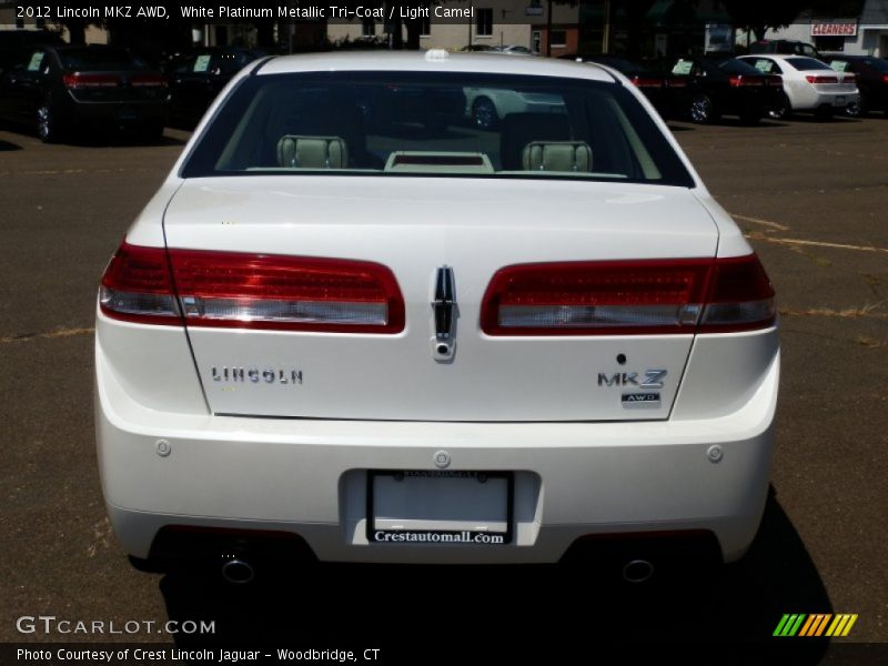 White Platinum Metallic Tri-Coat / Light Camel 2012 Lincoln MKZ AWD