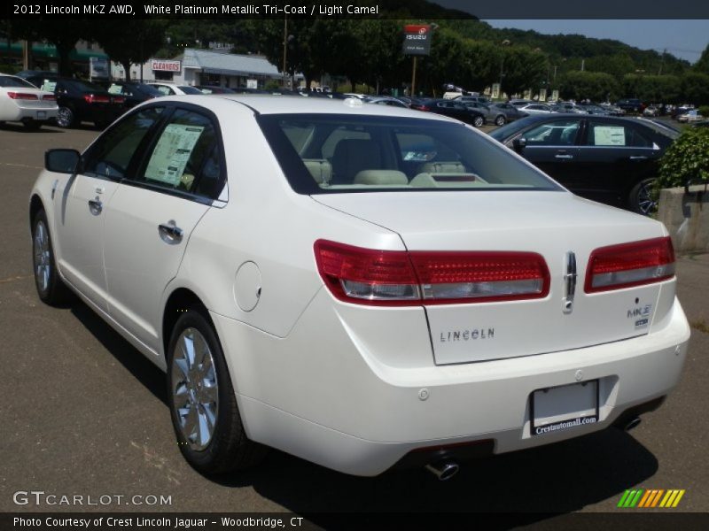 White Platinum Metallic Tri-Coat / Light Camel 2012 Lincoln MKZ AWD