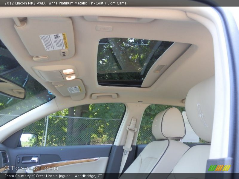 White Platinum Metallic Tri-Coat / Light Camel 2012 Lincoln MKZ AWD