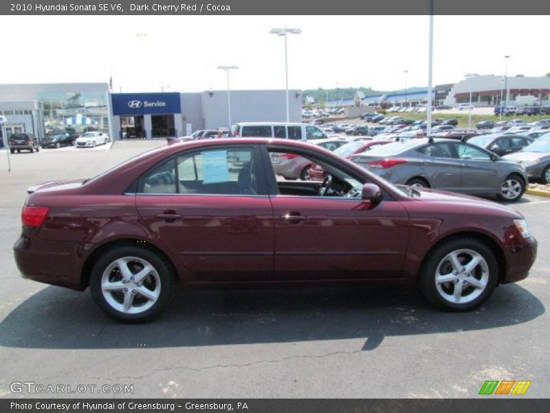 Dark Cherry Red / Cocoa 2010 Hyundai Sonata SE V6