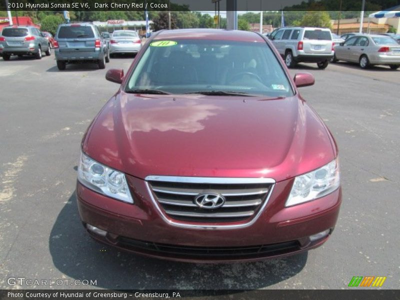 Dark Cherry Red / Cocoa 2010 Hyundai Sonata SE V6