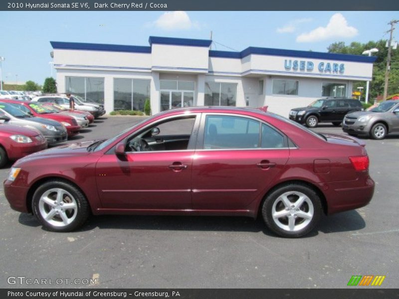 Dark Cherry Red / Cocoa 2010 Hyundai Sonata SE V6