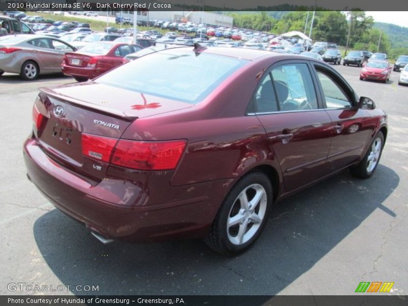 Dark Cherry Red / Cocoa 2010 Hyundai Sonata SE V6