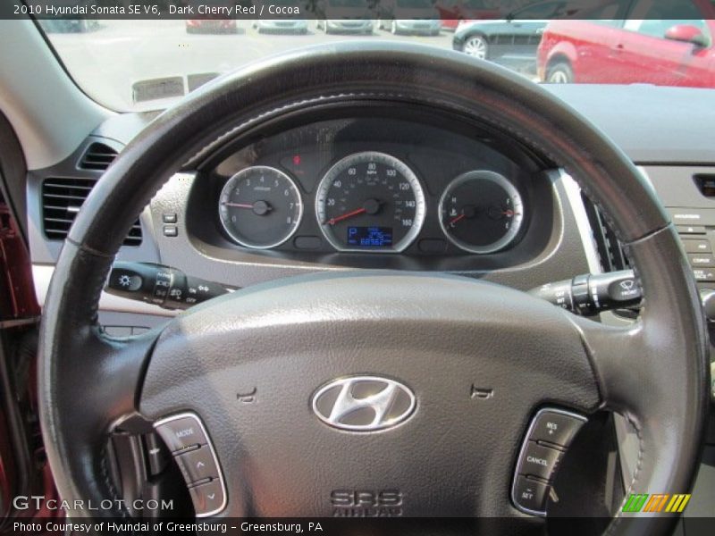 Dark Cherry Red / Cocoa 2010 Hyundai Sonata SE V6