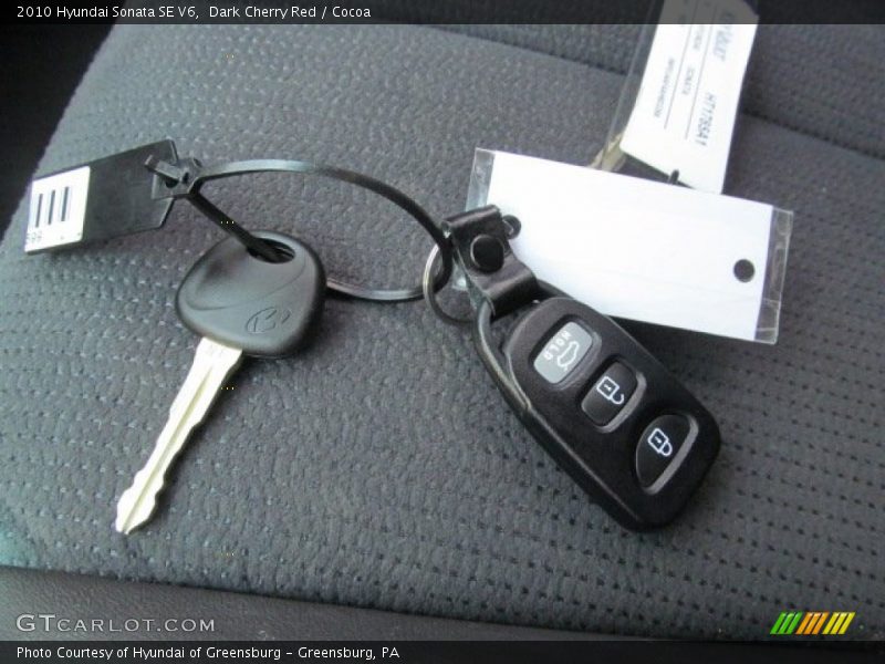 Dark Cherry Red / Cocoa 2010 Hyundai Sonata SE V6