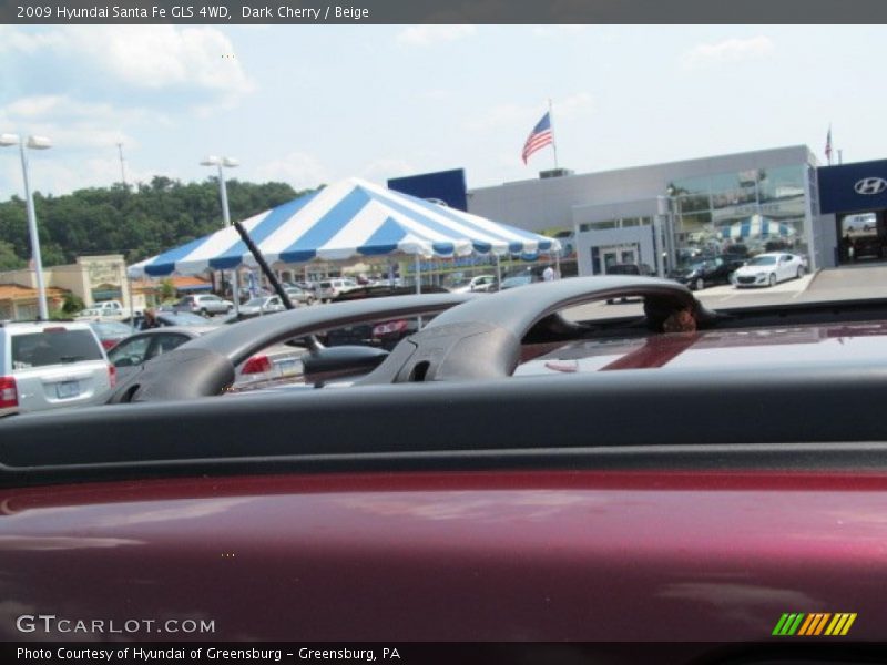 Dark Cherry / Beige 2009 Hyundai Santa Fe GLS 4WD