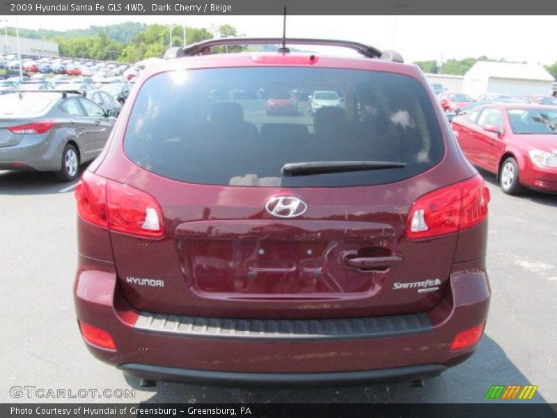 Dark Cherry / Beige 2009 Hyundai Santa Fe GLS 4WD