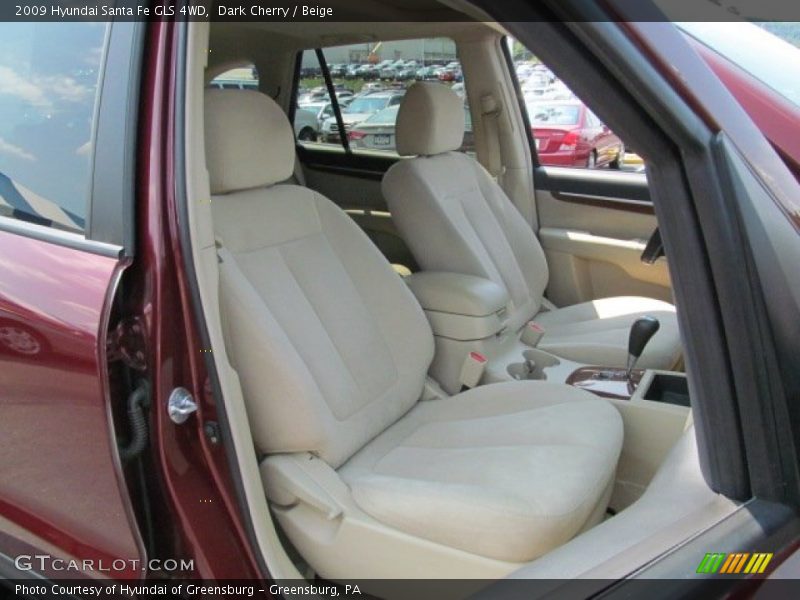 Dark Cherry / Beige 2009 Hyundai Santa Fe GLS 4WD