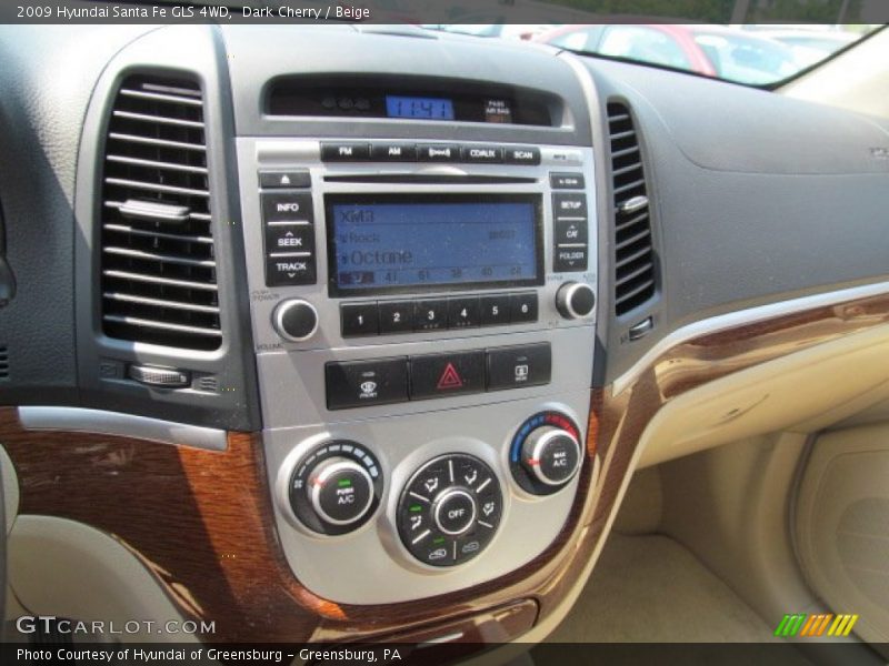 Dark Cherry / Beige 2009 Hyundai Santa Fe GLS 4WD