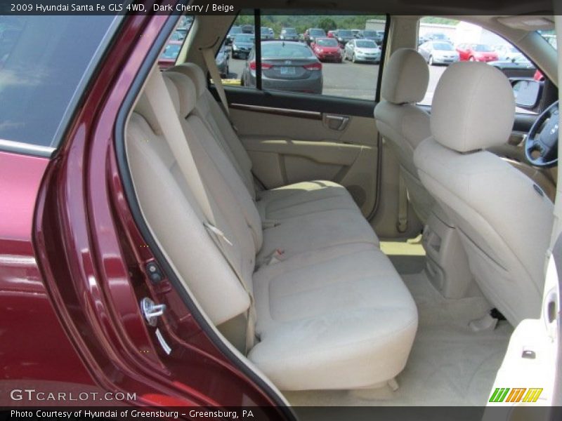Dark Cherry / Beige 2009 Hyundai Santa Fe GLS 4WD