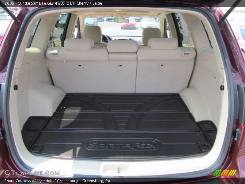 Dark Cherry / Beige 2009 Hyundai Santa Fe GLS 4WD