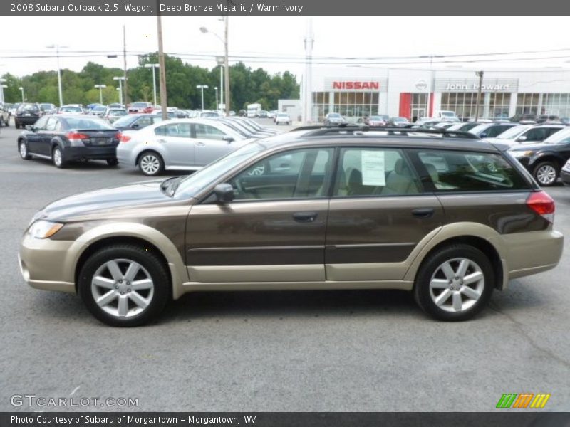 Deep Bronze Metallic / Warm Ivory 2008 Subaru Outback 2.5i Wagon