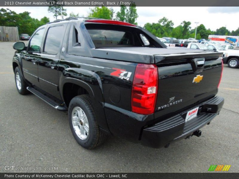 Black / Ebony 2013 Chevrolet Avalanche LT 4x4 Black Diamond Edition