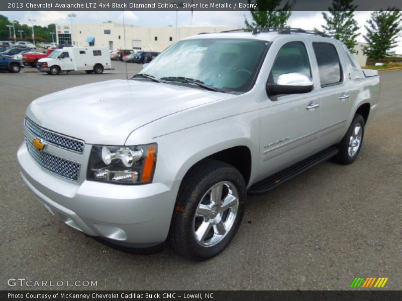 Silver Ice Metallic / Ebony 2013 Chevrolet Avalanche LTZ 4x4 Black Diamond Edition