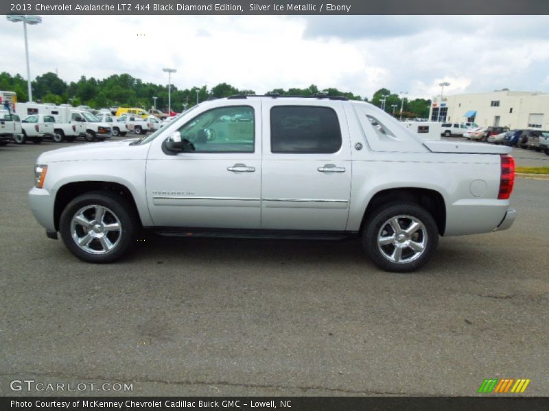 Silver Ice Metallic / Ebony 2013 Chevrolet Avalanche LTZ 4x4 Black Diamond Edition