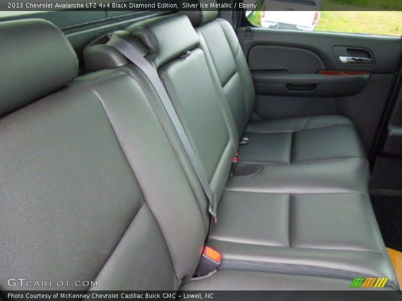 Rear Seat of 2013 Avalanche LTZ 4x4 Black Diamond Edition
