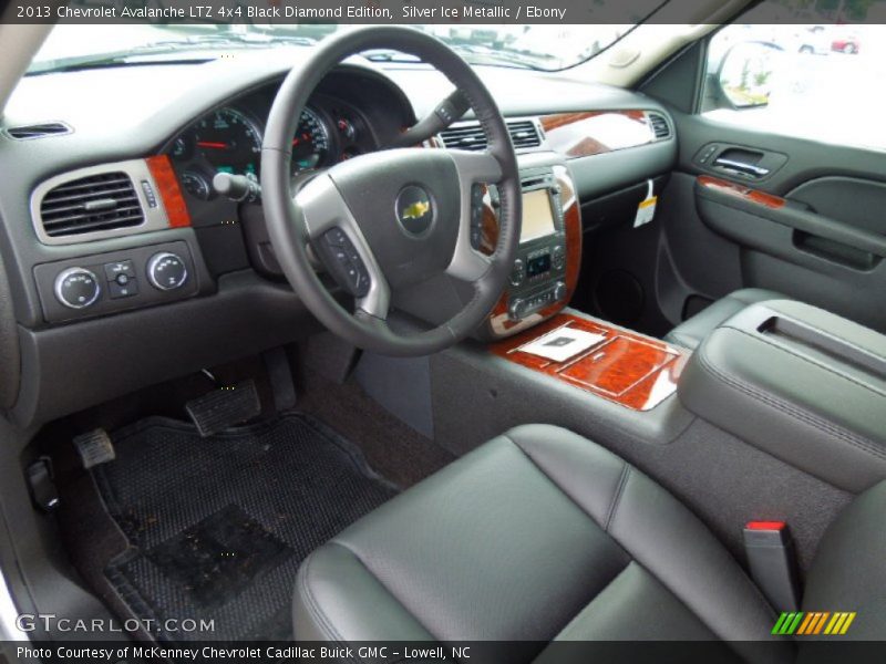 Ebony Interior - 2013 Avalanche LTZ 4x4 Black Diamond Edition 