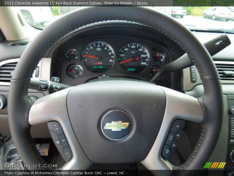 Silver Ice Metallic / Ebony 2013 Chevrolet Avalanche LT 4x4 Black Diamond Edition